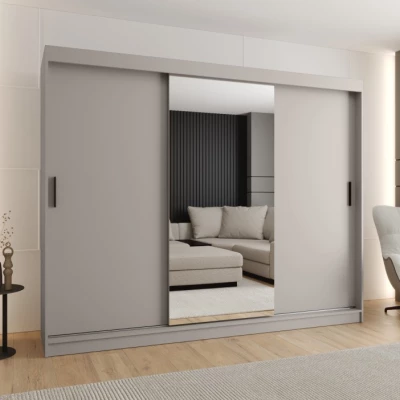 Šatní skříň 250 cm CASANDRA se zrcadlem - kašmír