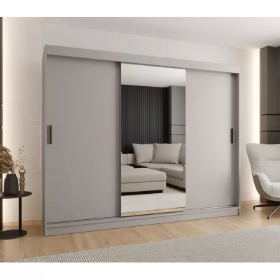 Šatní skříň 250 cm CASANDRA se zrcadlem - kašmír