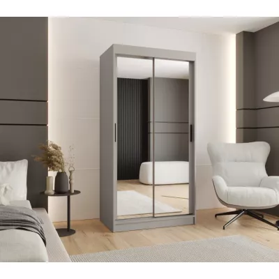 Zrcadlová šatní skříň 100 cm CASANDRA - kašmír
