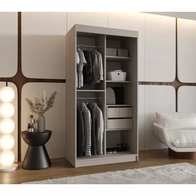 Zrcadlová šatní skříň 100 cm CASANDRA - kašmír