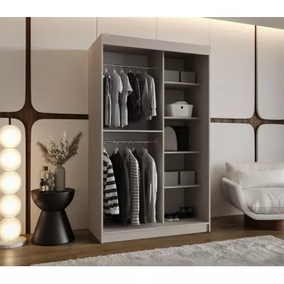 Zrcadlová šatní skříň 120 cm CASANDRA - kašmír