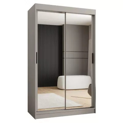 Zrcadlová šatní skříň 120 cm CASANDRA - kašmír