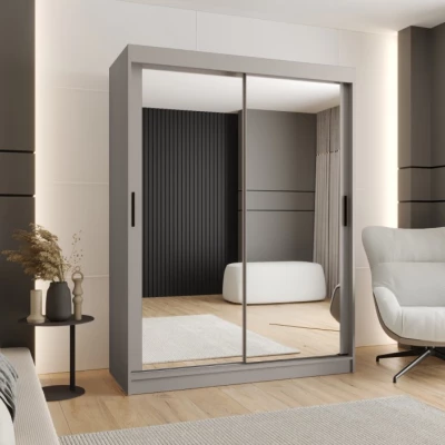 Zrcadlová šatní skříň 150 cm CASANDRA - kašmír