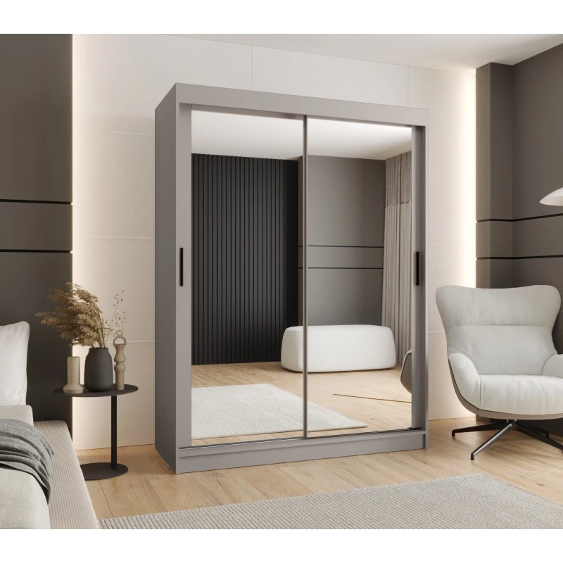 Zrcadlová šatní skříň 150 cm CASANDRA - kašmír