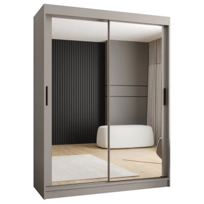 Zrcadlová šatní skříň 150 cm CASANDRA - kašmír