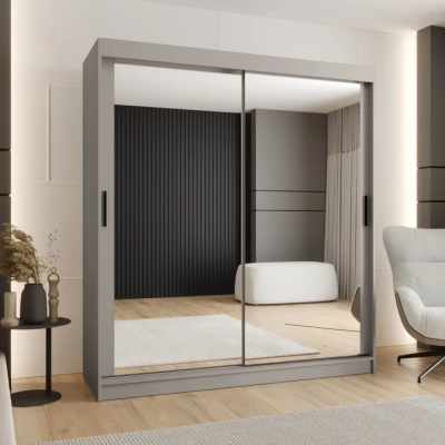 Zrcadlová šatní skříň 180 cm CASANDRA - kašmír