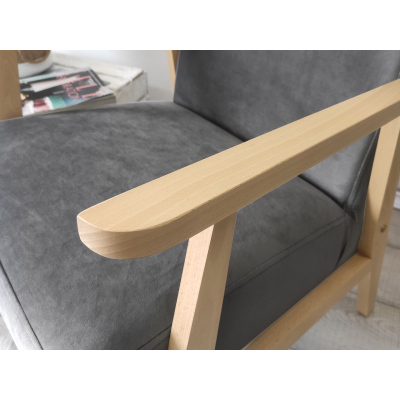 VÝPRODEJ - Retro křeslo VARGON - růžové