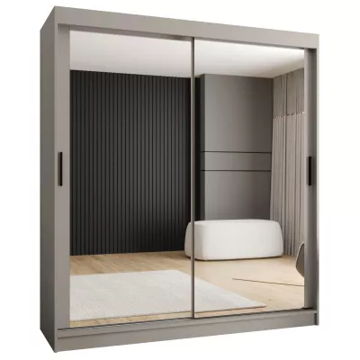 Zrcadlová šatní skříň 180 cm CASANDRA - kašmír