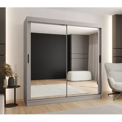 Zrcadlová šatní skříň 200 cm CASANDRA - kašmír