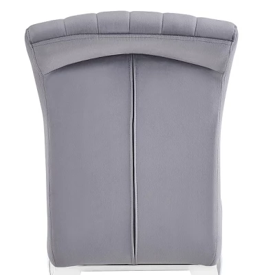 VÝPRODEJ - Stylová jídelní židle PREDRAG - chrom /šedá