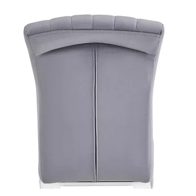 VÝPRODEJ - Stylová jídelní židle PREDRAG - chrom /šedá