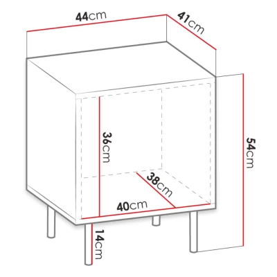 VÝPRODEJ - Set 2x noční stolek LIMON - dub wotan