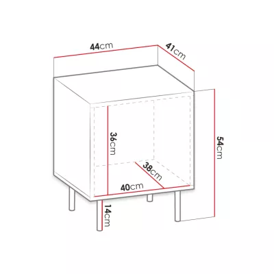VÝPRODEJ - Set 2x noční stolek LIMON - dub wotan
