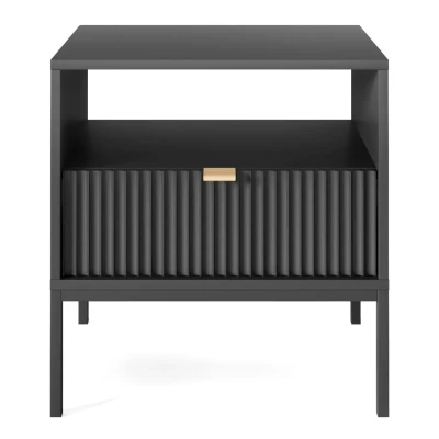 VÝPRODEJ - Noční stolek MISHEEL - černý