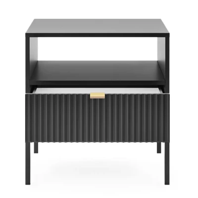 VÝPRODEJ - Noční stolek MISHEEL - černý