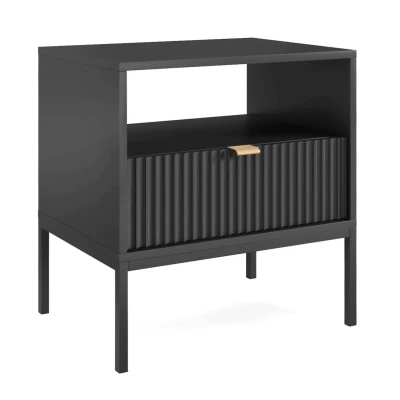 VÝPRODEJ - Noční stolek MISHEEL - černý