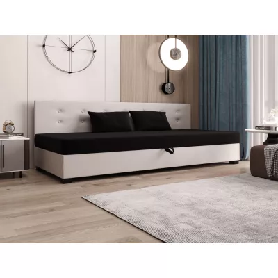 Jednolůžková postel 100x195 AJKA BIZ 2 - černá / ecru