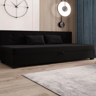 Jednolůžková postel 90x195 AJKA BIZ 2 - černá