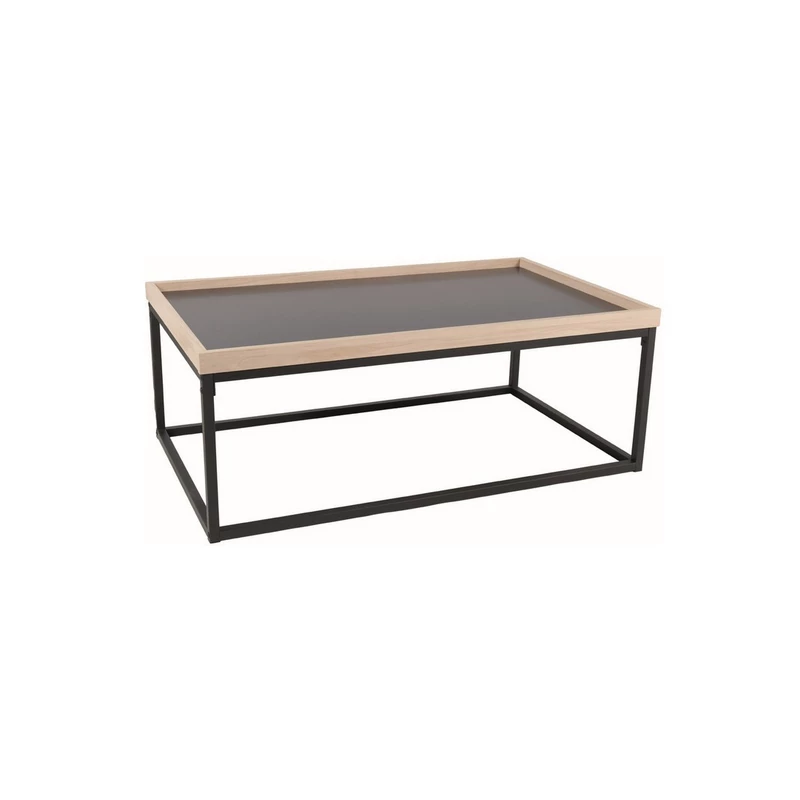 VÝPRODEJ - Široký konferenční stolek HARIS - dub / černý