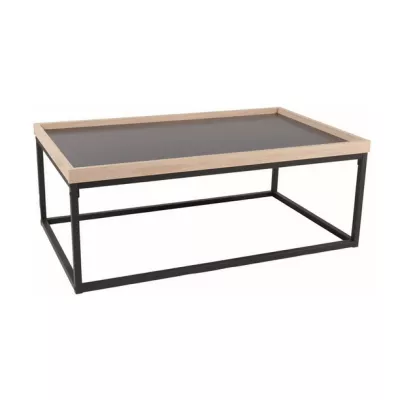 VÝPRODEJ - Široký konferenční stolek HARIS - dub / černý