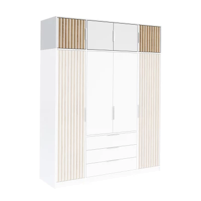 VÝPRODEJ - Nástavba na šatní skříň 196 AGNESA - bílá