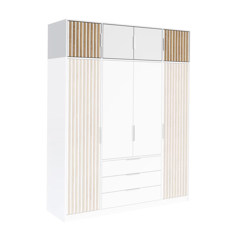 VÝPRODEJ - Nástavba na šatní skříň 196 AGNESA - bílá