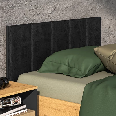 VÝPRODEJ - Jednolůžková postel 120x200 SABEL s úložným prostorem - černá / dub craft zlatý