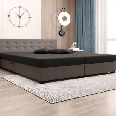Manželská postel 140x200 AJKA DOUBLE 1 - šedá / světle šedá