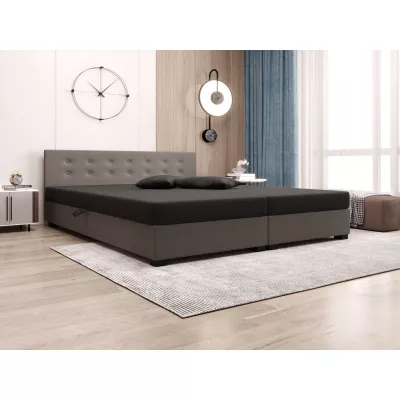 Manželská postel 160x200 AJKA DOUBLE 1 - šedá / světle šedá
