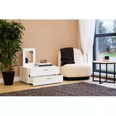 VÝPRODEJ - Stolek k posteli RICHMOND - bílý