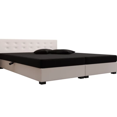 Manželská postel 140x200 AJKA DOUBLE 1 - černá / ecru