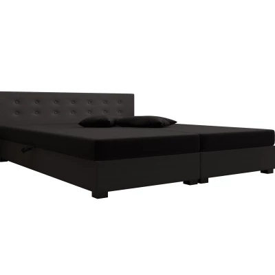 Manželská postel 160x200 AJKA DOUBLE 1 - černá / šedá