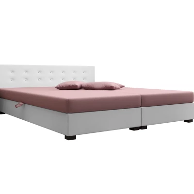 Manželská postel 160x200 AJKA DOUBLE 1 - růžová / bílá