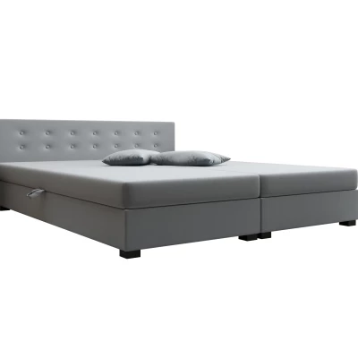 Manželská postel 140x200 AJKA DOUBLE 1 - modrošedá