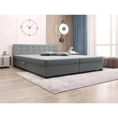 Manželská postel 140x200 AJKA DOUBLE 1 - modrošedá