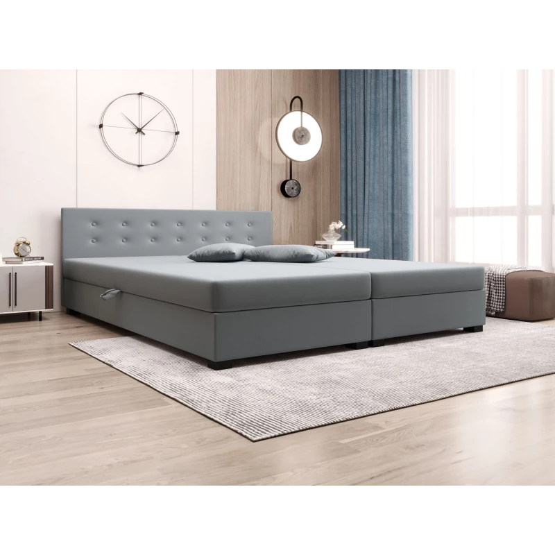 Manželská postel 160x200 AJKA DOUBLE 1 - modrošedá