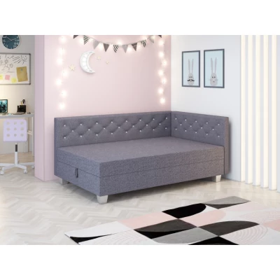 VÝPRODEJ - Jednolůžková postel 100x195 FREDERIKA PLUS 1 - šedá