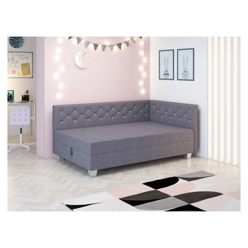 VÝPRODEJ - Jednolůžková postel 100x195 FREDERIKA PLUS 1 - šedá