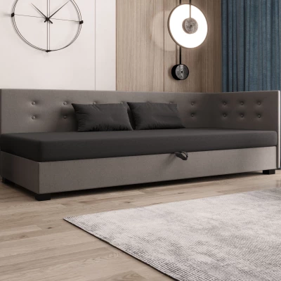 Jednolůžková postel 90x195 AJKA PLUS 1 - šedá / světle šedá