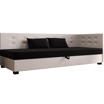 Jednolůžková postel 80x195 AJKA PLUS 1 - černá / ecru