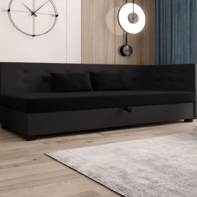 Jednolůžková postel 80x195 AJKA PLUS 1 - černá / šedá