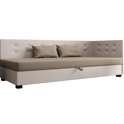 Jednolůžková postel 100x195 AJKA PLUS 1 - hnědá / ecru