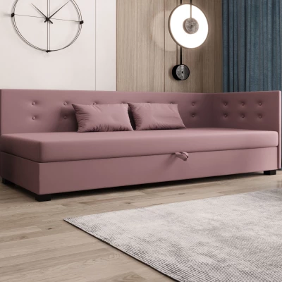 Jednolůžková postel 90x195 AJKA PLUS 1 - růžová