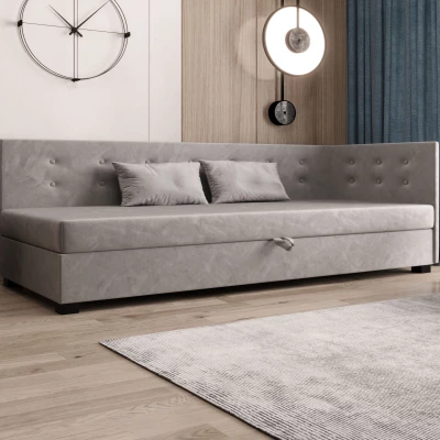 Jednolůžková postel 80x195 AJKA PLUS 1 - světle šedá
