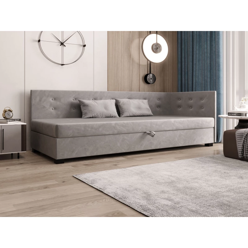 Jednolůžková postel 80x195 AJKA PLUS 1 - světle šedá