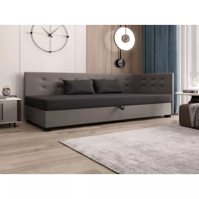 Jednolůžková postel 90x195 AJKA PLUS 2 - šedá / světle šedá