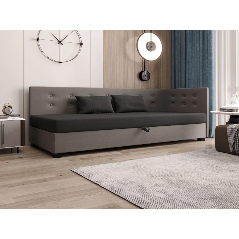 Jednolůžková postel 100x195 AJKA PLUS 2 - šedá / světle šedá