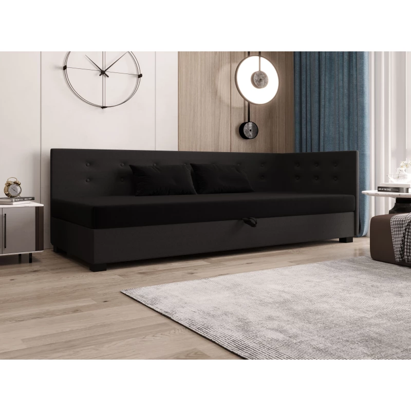 Jednolůžková postel 80x195 AJKA PLUS 2 - černá / šedá