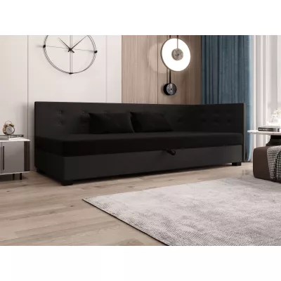 Jednolůžková postel 80x195 AJKA PLUS 2 - černá / šedá