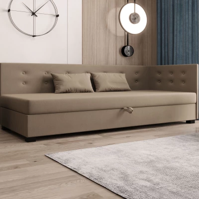 Jednolůžková postel 80x195 AJKA PLUS 2 - hnědá